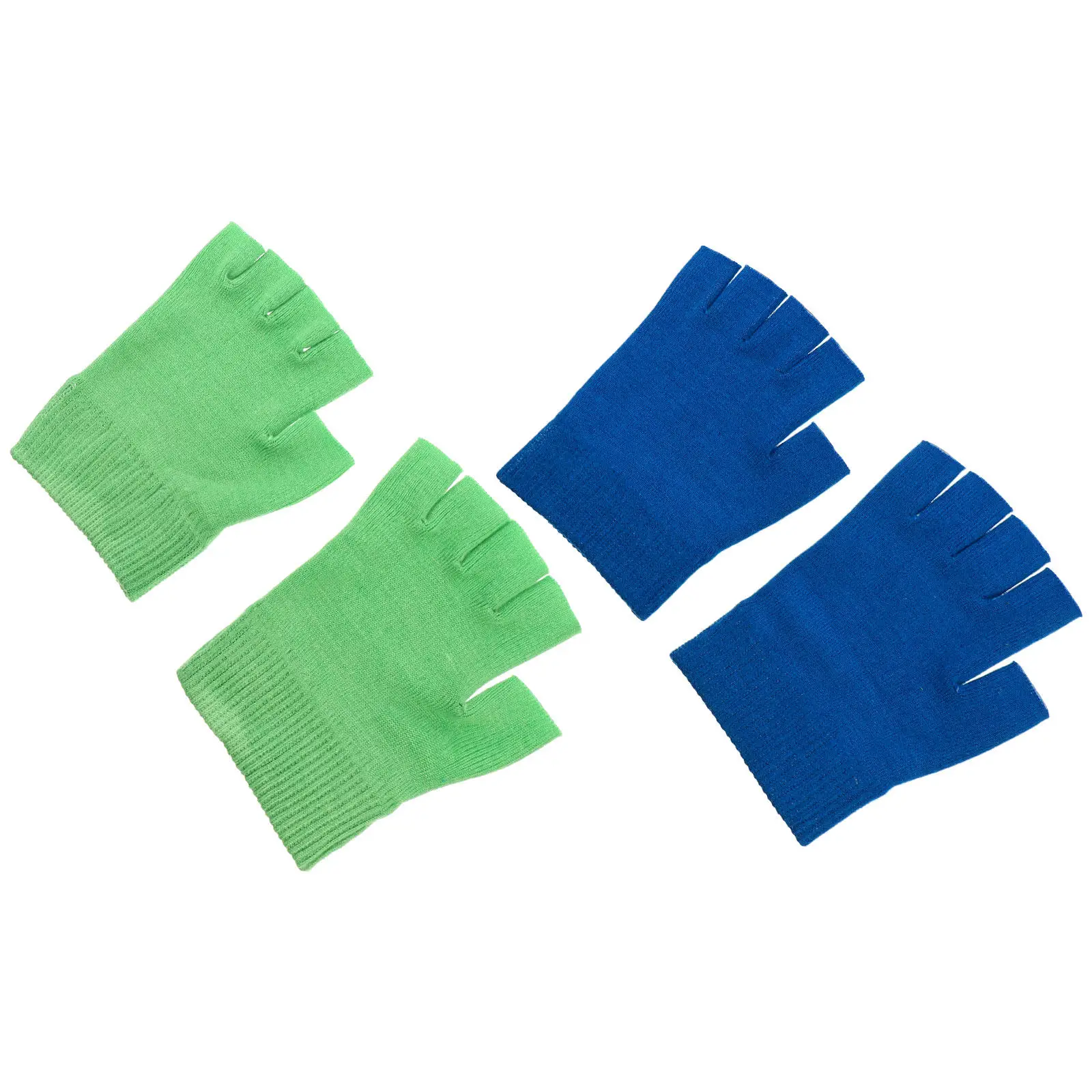 2Pairs Moisturizing Gel Gloves Fingerless Hand Care Gloves Night Use Soft Lightweight Spa Therapy for Dry Wrinkled Skin