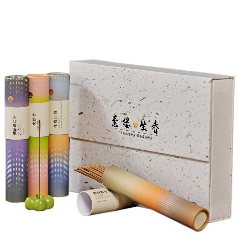 Chinese Incense Stick Gift Box Sandalwood Incense Sticks Agarwood Excellent Gift for Home Office Relaxation Aromatherapy