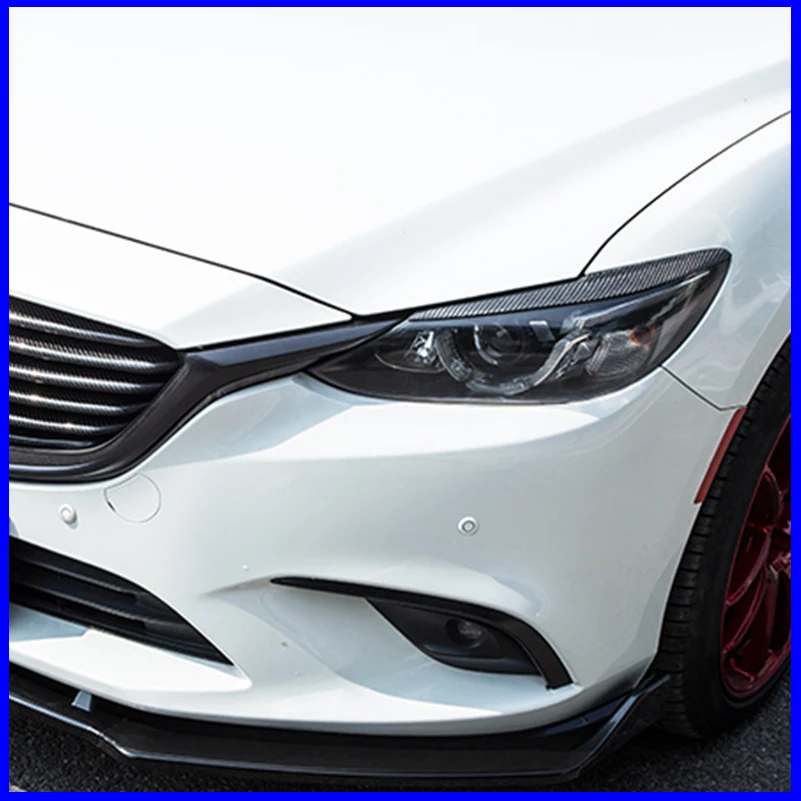 Car styling For Mazda 6 2016 2017 Headlight Eyelid Eyebrow Decorative Frame Cover Sticker Trim Strip Auto Parts Accessories