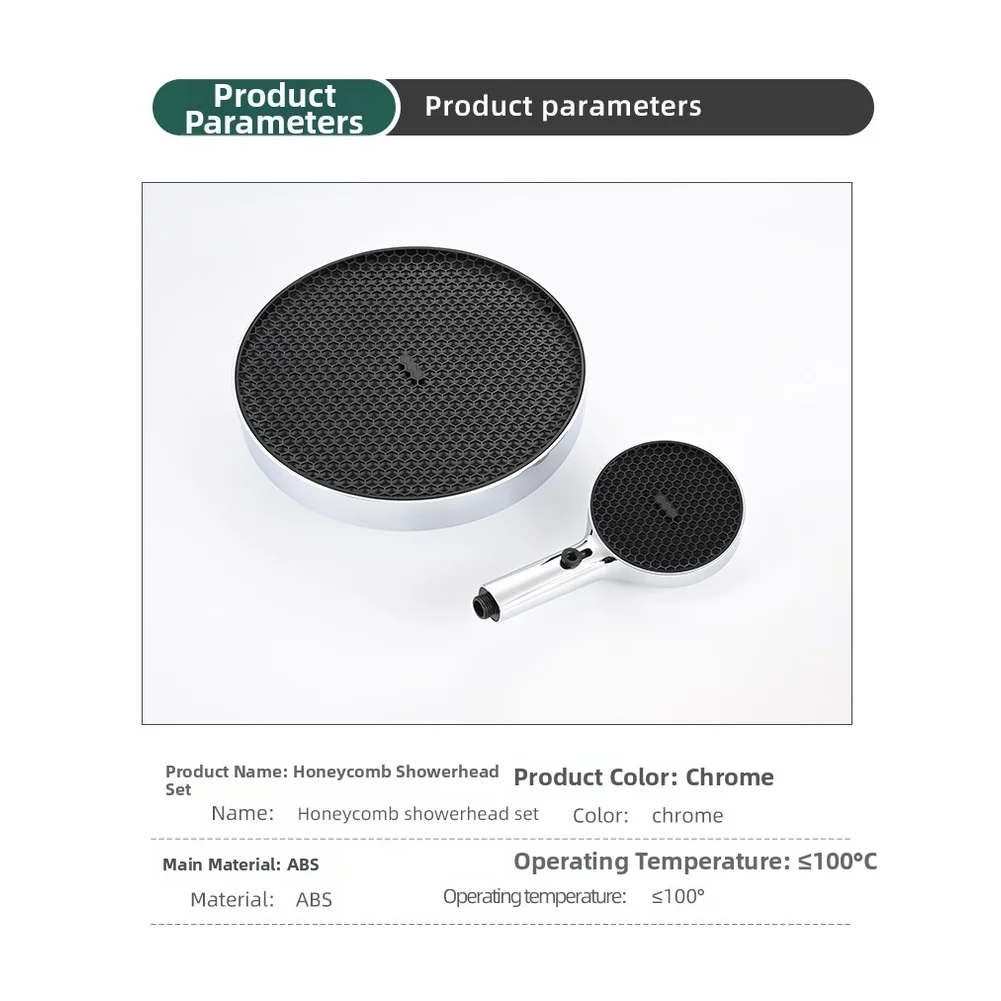 Handheld Shower Head Set With 4 Spray Modes, Compatible With For Honeycomb Design Rain And Pulse Spray Options