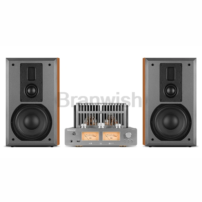 

8 Inch Bookshelf Speaker Passive Speaker 2*120W Power Subwoofer HiFi Fever Speaker Set Three-Way Surround Sound With Amplifier