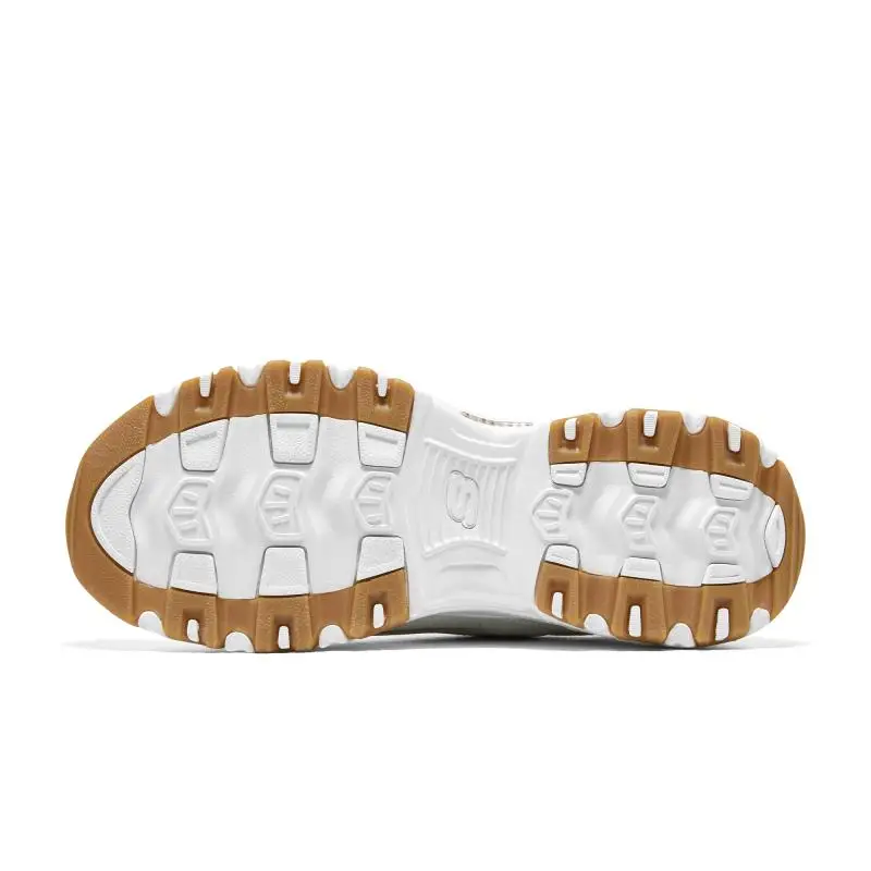 Skechers Tênis feminino branco confortável Panda sapatos de sola grossa sapatos casuais para pai 149807-Wht
