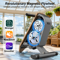 Magnetic Rowing Machine for Home, with Bluetooth Monitor, 16 Resistance Levels, Compact Rowing Machine