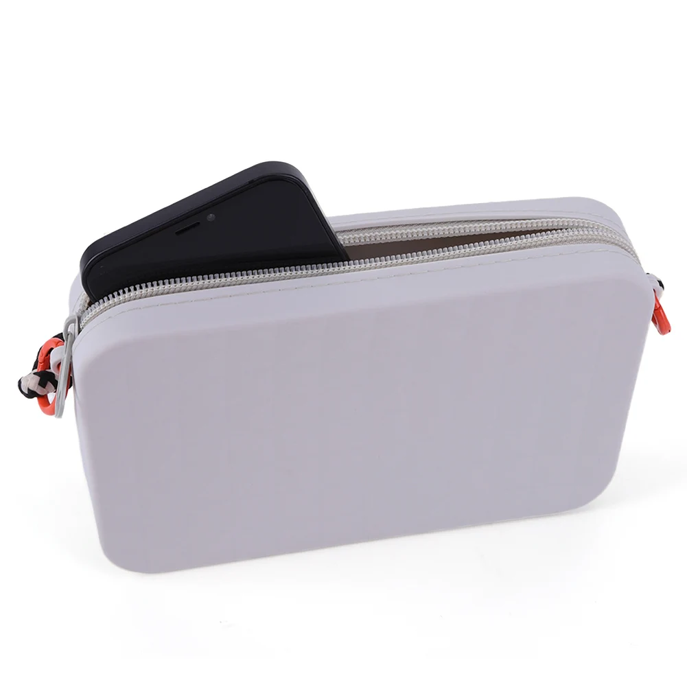 Silicone Storage Pouch Waterproof Large-Capacity Cosmetics Storage Bag Reusable with Lanyard Phone Holder for Bogg Bag