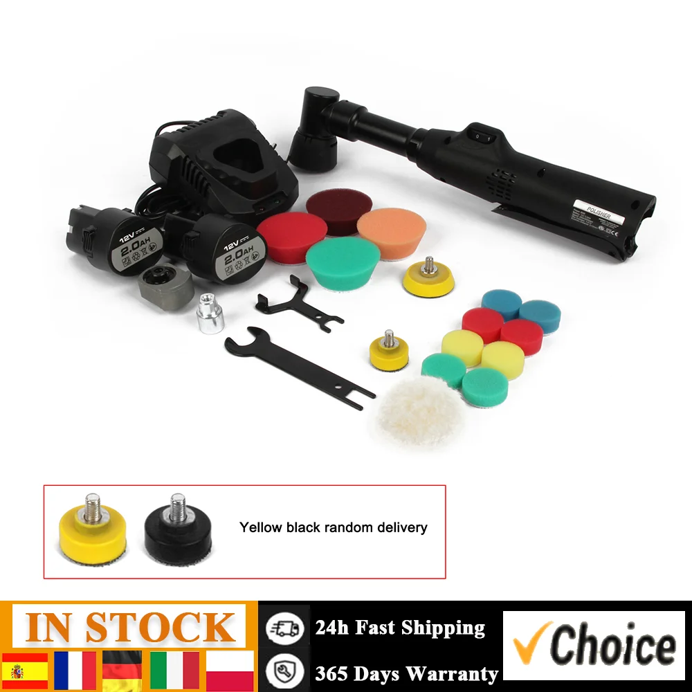 Portable Car Polishing Machine Mini Electric Auto Polisher Handheld Rechargeable Car Polishing and Waxing Machine Kit