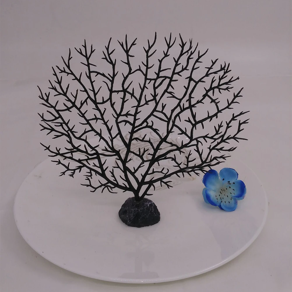 

3pcs Simulated Coral Tree Decor Artificial Fish Tank Branch Easy Clean Long Lasting Safe for Fish Resin Material Vivid