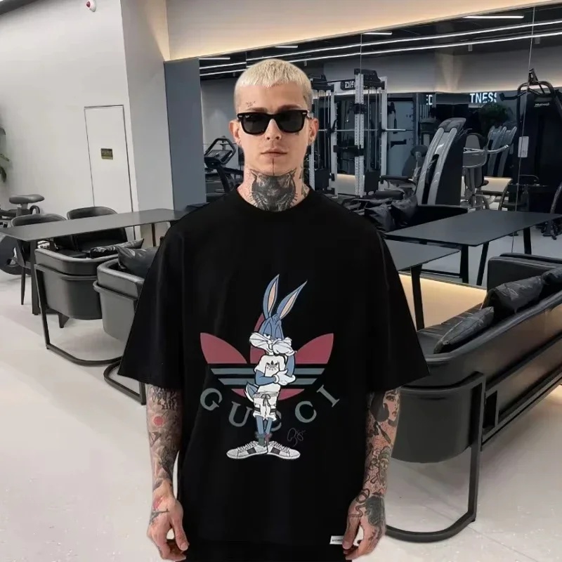

TLL 2025 The Latest Fashion Luxury Brand Printed Cotton T-shirt Men's and Women's Styles Are Loose, Comfortable and Versatile
