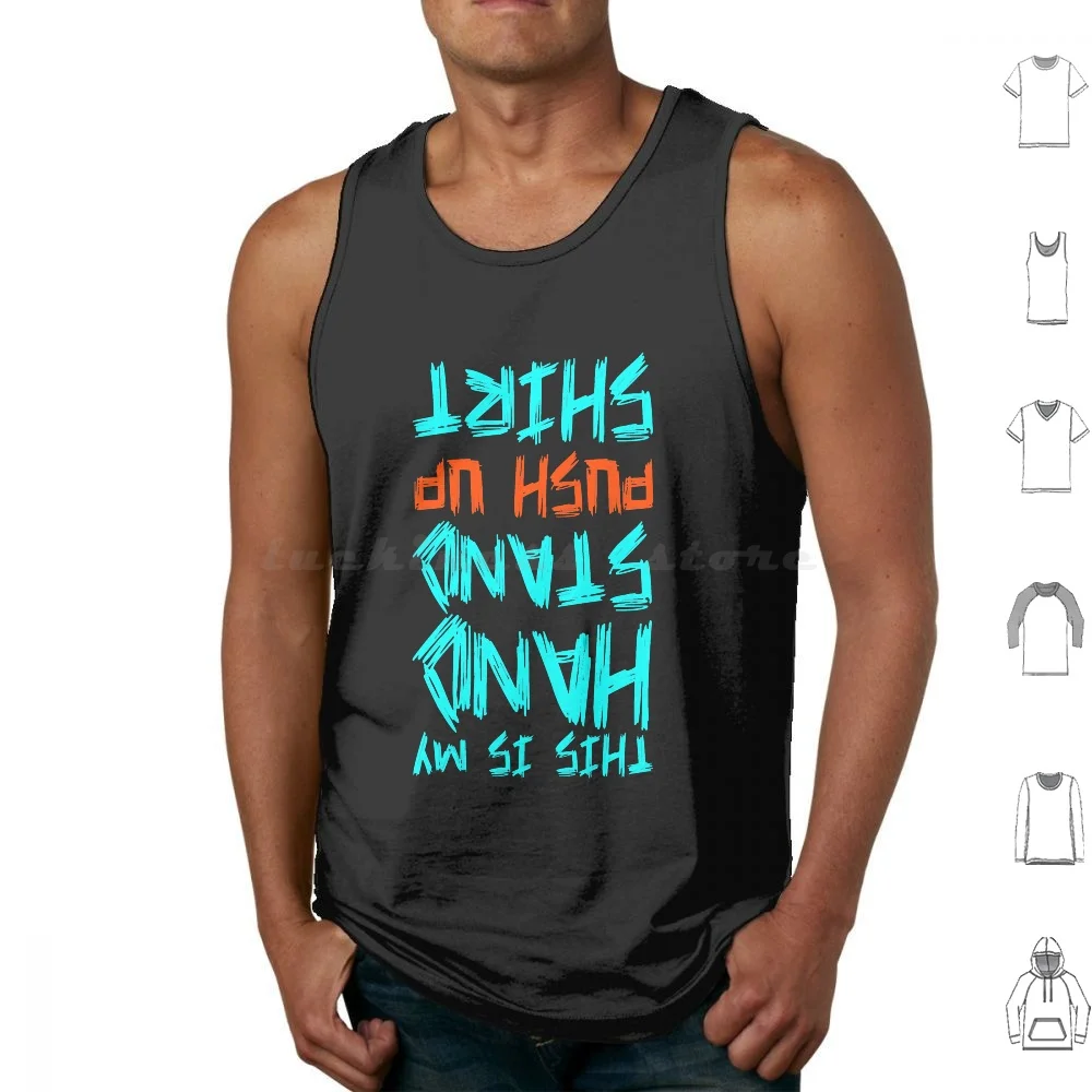 Hand Stand Push Racerback Tank Tops Vest Sleeveless Cute Colorful Funny Retro Animals Rainbow Flowers Life Summer Turtle
