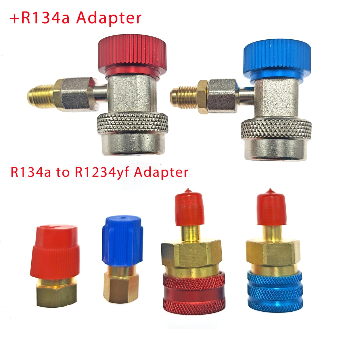 

Adapter Quick Fitting Coupler For R1234YF To R134A High Low Side Adapter Fitting Connector Car Airconditioning Fitting Car Tools
