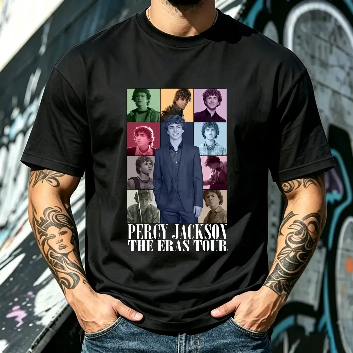 washed T Shirt Retro Percy Jackson the Eras Tour 2024 Vintage Walker Scobell 2023 Greek Mythology TV Series vintage Washed Soft