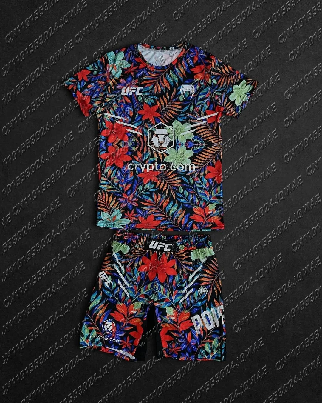 

UFC Top Boxer Dustin Poirier Boxing Fighting Event T-shirt Shorts Men Breathable Jersey Wrestling Running Sweat Absorbing Set ﻿