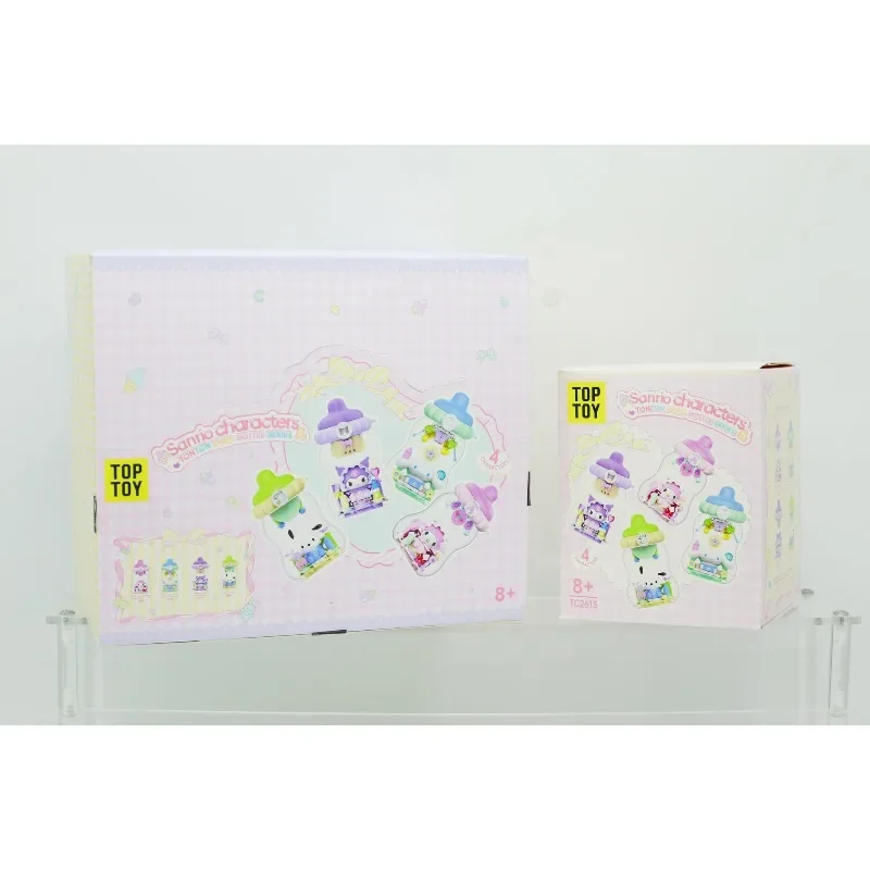 

Семейный персонаж Sanrio, слепая коробка, игрушки, серия детских бутылочек, милая кукла Kuromi My Melody Hello Kitty, модель игрушки, коллекционные украшения