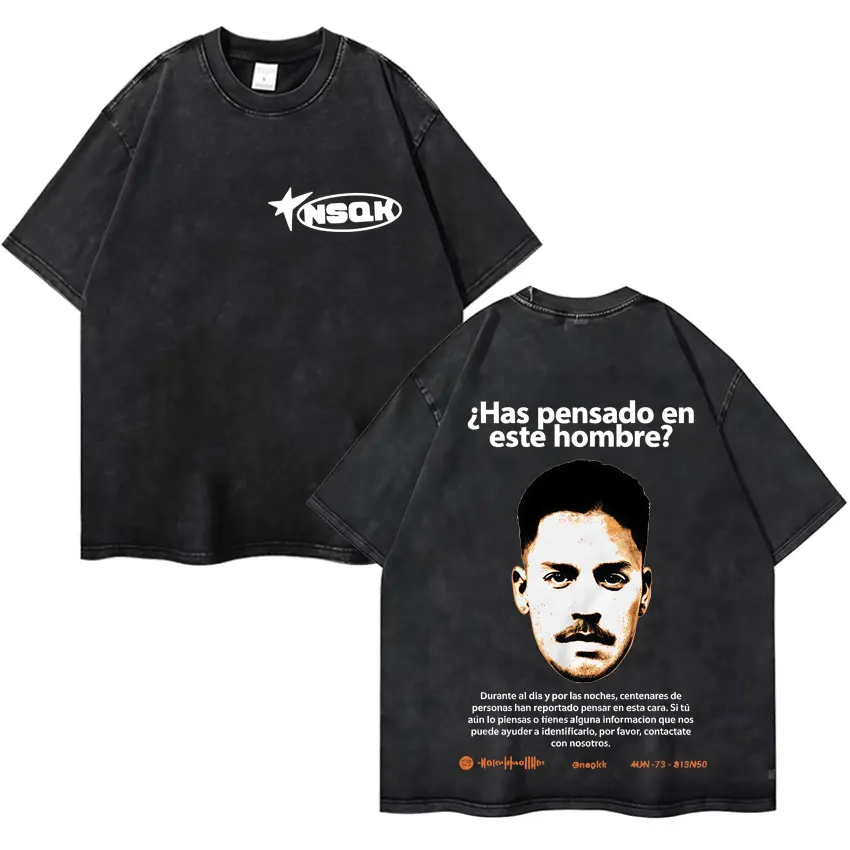 

Nsqk Funny Graphics Harajuku Vintage Washed T-shirt Hipster Mens Aesthetic Oversized T-shirts Loose Summer Y2K Tshrits Fans Gift