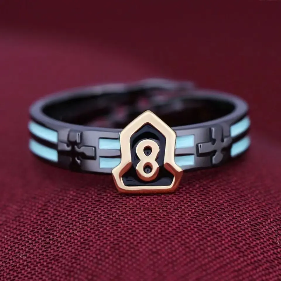 Anime Enn Enn No Shouboutai Fire Force Shinra Kusakabe Rings for Men Women Enamel Opening Ring Fans Cosplay Party Jewelry Gifts