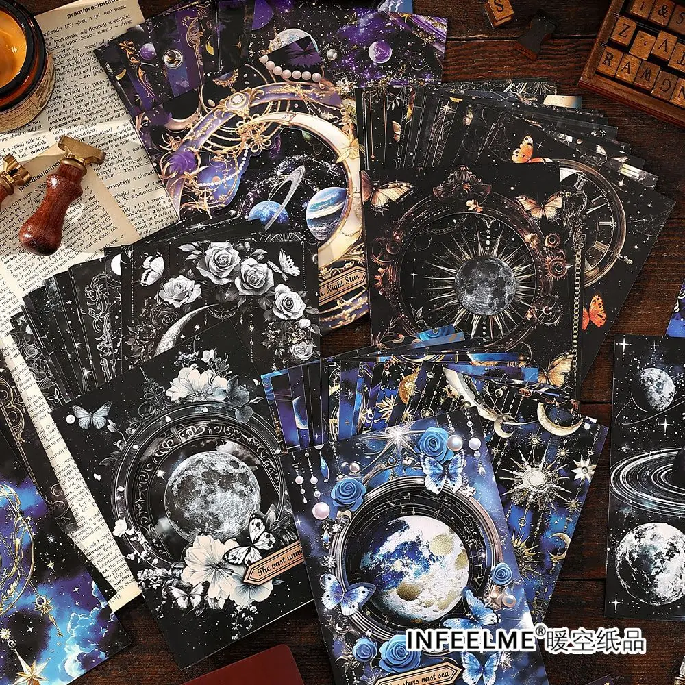 

15 шт./лот, блокноты, материал, бумага, глубокое отслеживание пространства, мусорный журнал, скрапбукинг, ретро-фон, декоративная бумага