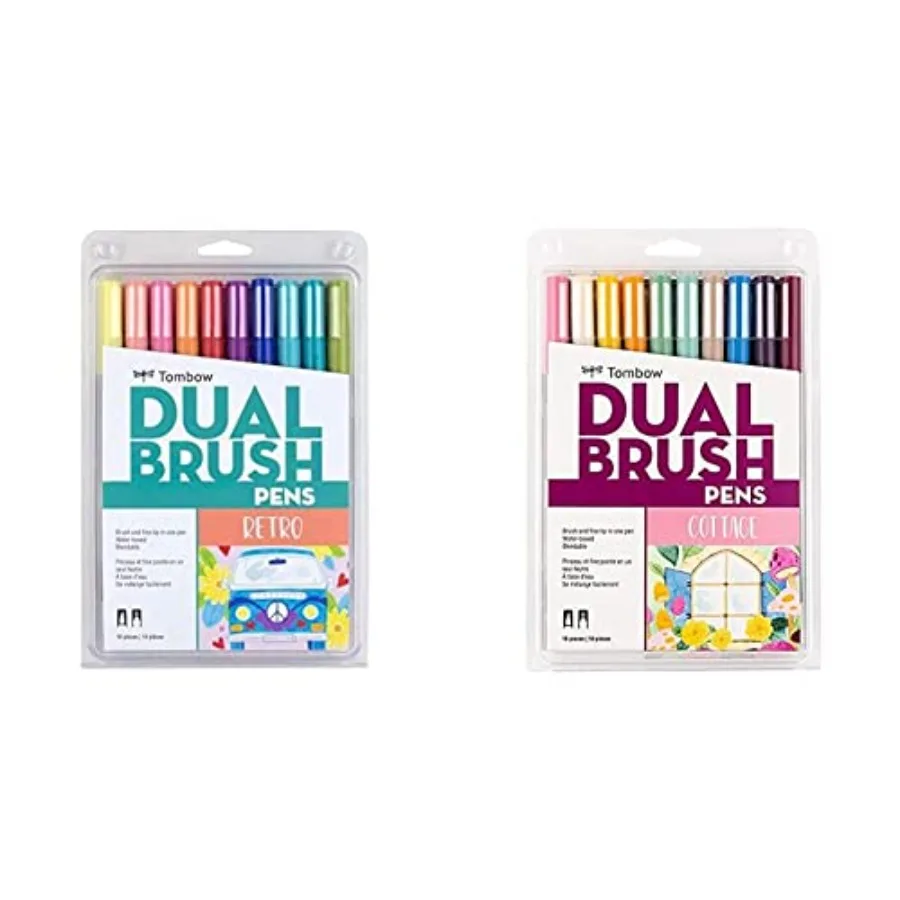 

Dual Brush Pen Art Markers Retro and Cottage 20-Pack