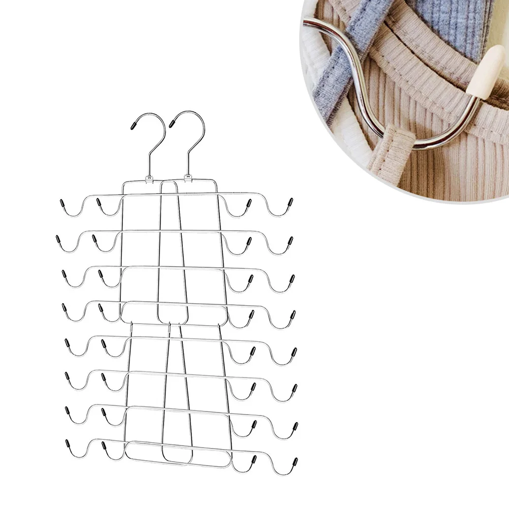 

2Pcs Multi Layer Underwear Hangers Closet Storage Organizer Expandable Wardrobe Clothes Rack for Pants Scarf Belts Space Saving