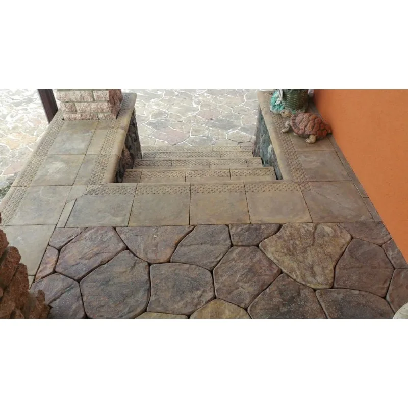 6 pcs Plastic Moulds Flagstone Casting Concrete Paving Garden Paths Stone Patio Pavers for Gar image 3
