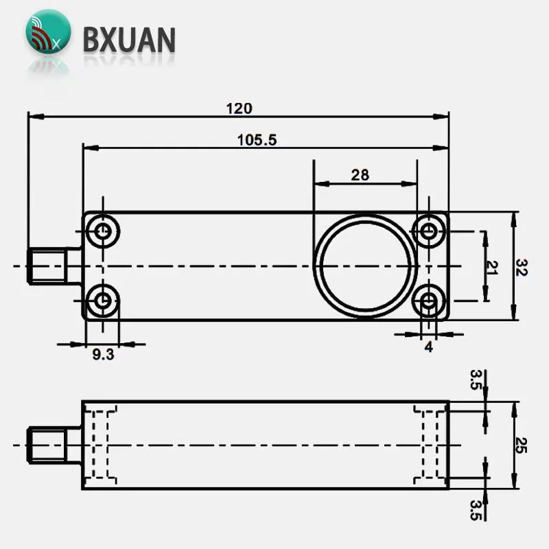 square Ultrasonic switch Sensor Sn:100mm-2000mm analog output 4-20mA 0-10V with 2m PVC cable