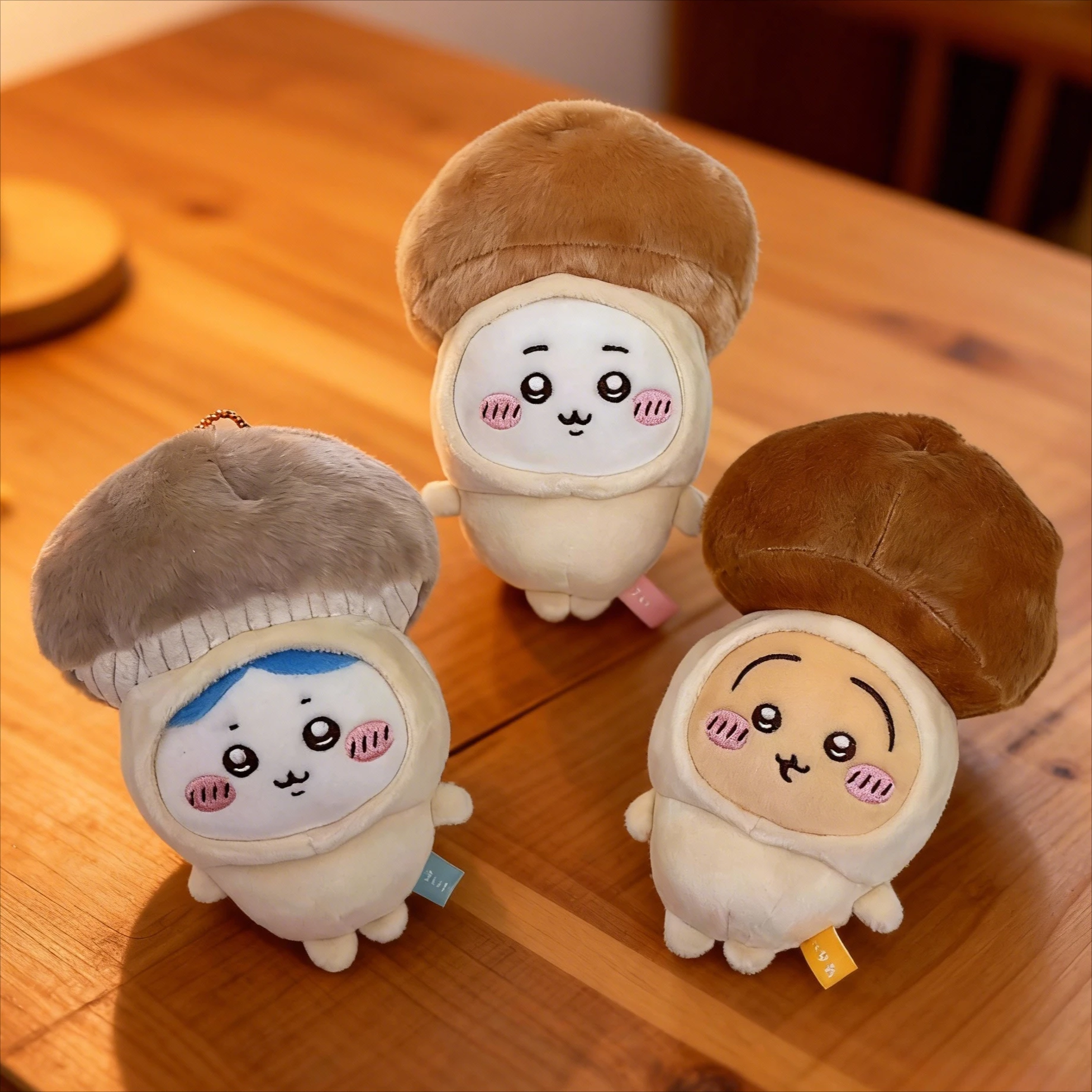 

Милая серия грибов Chiikawa Chii Usagi Hachiwera, подвесная кукла, мягкая игрушка, подарок в виде сердца для девочек, в наличии, подвесные украшения, плюшевые куклы