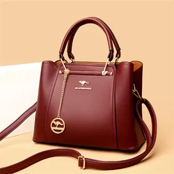 Luxury Designer 3 Layers Shoulder Crossbody Bags For Women 2026 Ladies Leather Handbags tassels Large Capacity Shopping Tote Bag