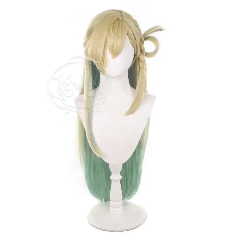 Anime Wuthering Waves Lynae Cosplay-Perücken, Cosplay-Kostüme, Kopfbedeckung, 80 cm lange, simulierende Kopfhaut, dicke, gemischte, bauschige Langhaar-Perücken – Detail 3