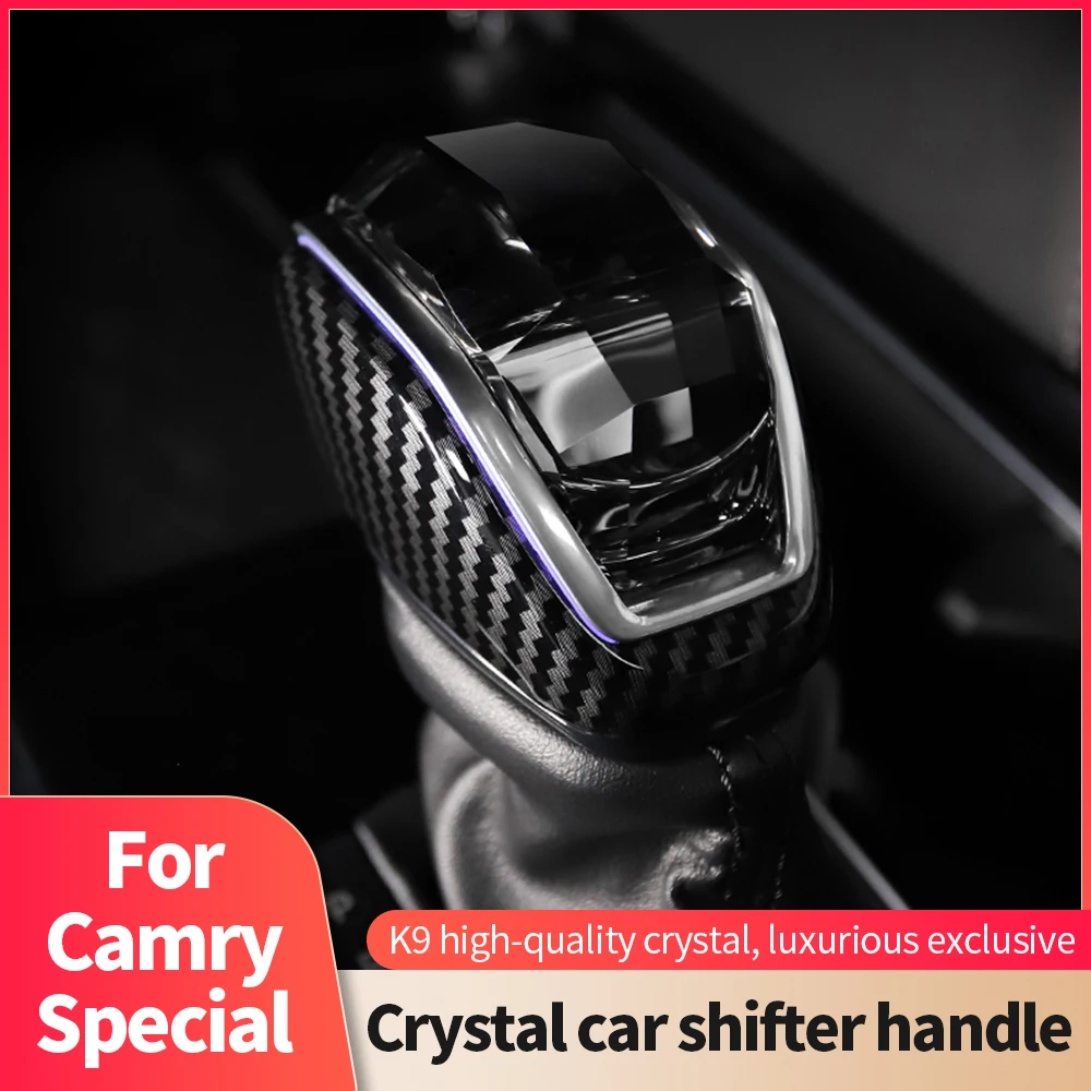 

Crystal Car Gear Shift Knob With LED Atmoshphere Light Gear Display For Toyota 9th Generation Camry 2024 Interior Accessories