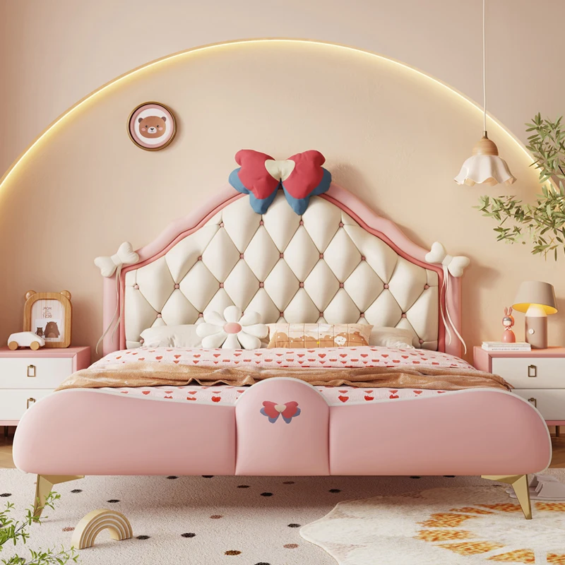#For the latest design children's bed girls bedroom furniture strawberry luxury modern children's bed upholstered single bed
