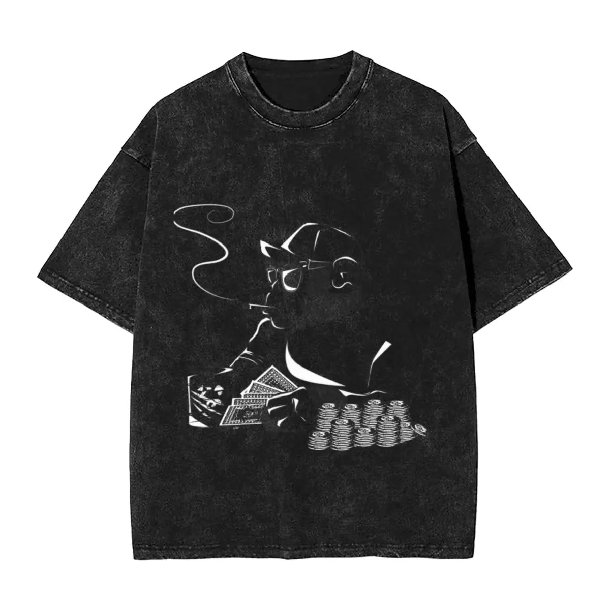 chimp-poker-クラシック-シック-ヴィンテージ-オーバーサイズ-t-シャツ