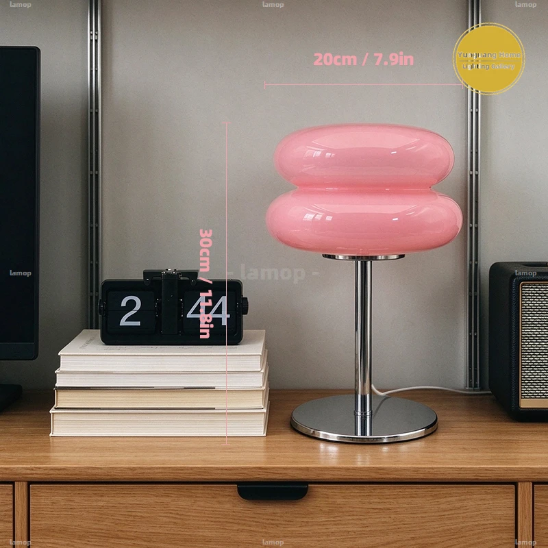 Bauhaus-style Decorative Table Lamp Minimalist Cream Bedside Lamp for Bedroom Vintage Premium Night Light to Create Ambience for