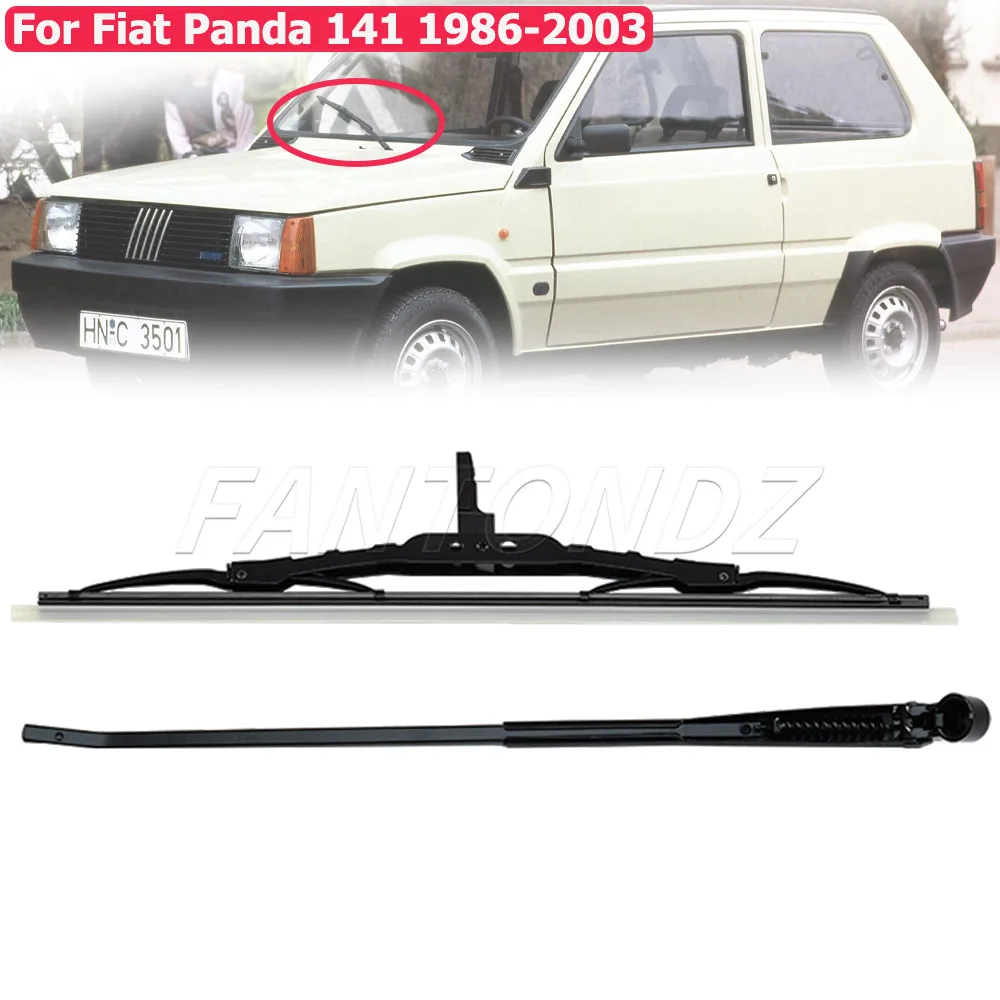 Wiper Arm For Fiat Panda 141 1986-2003 Front Arm + Complete Brush Blade Kit