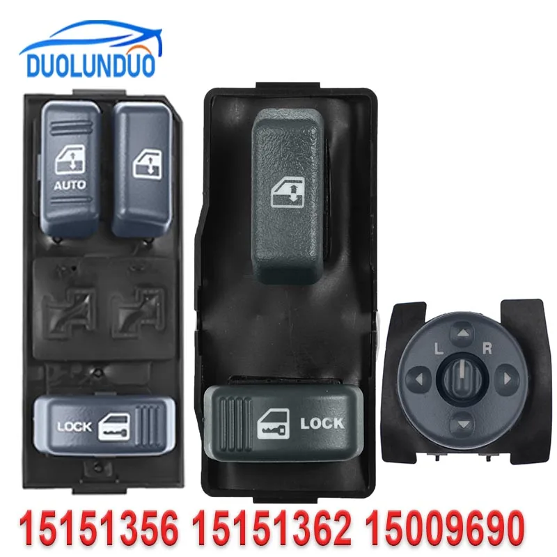 Novo DUOLUNDUO 15151356 15151362 15009690   Interruptor de janela para Chevrolet Blazer Suburban S10 Tahoe para GMC Jimmy