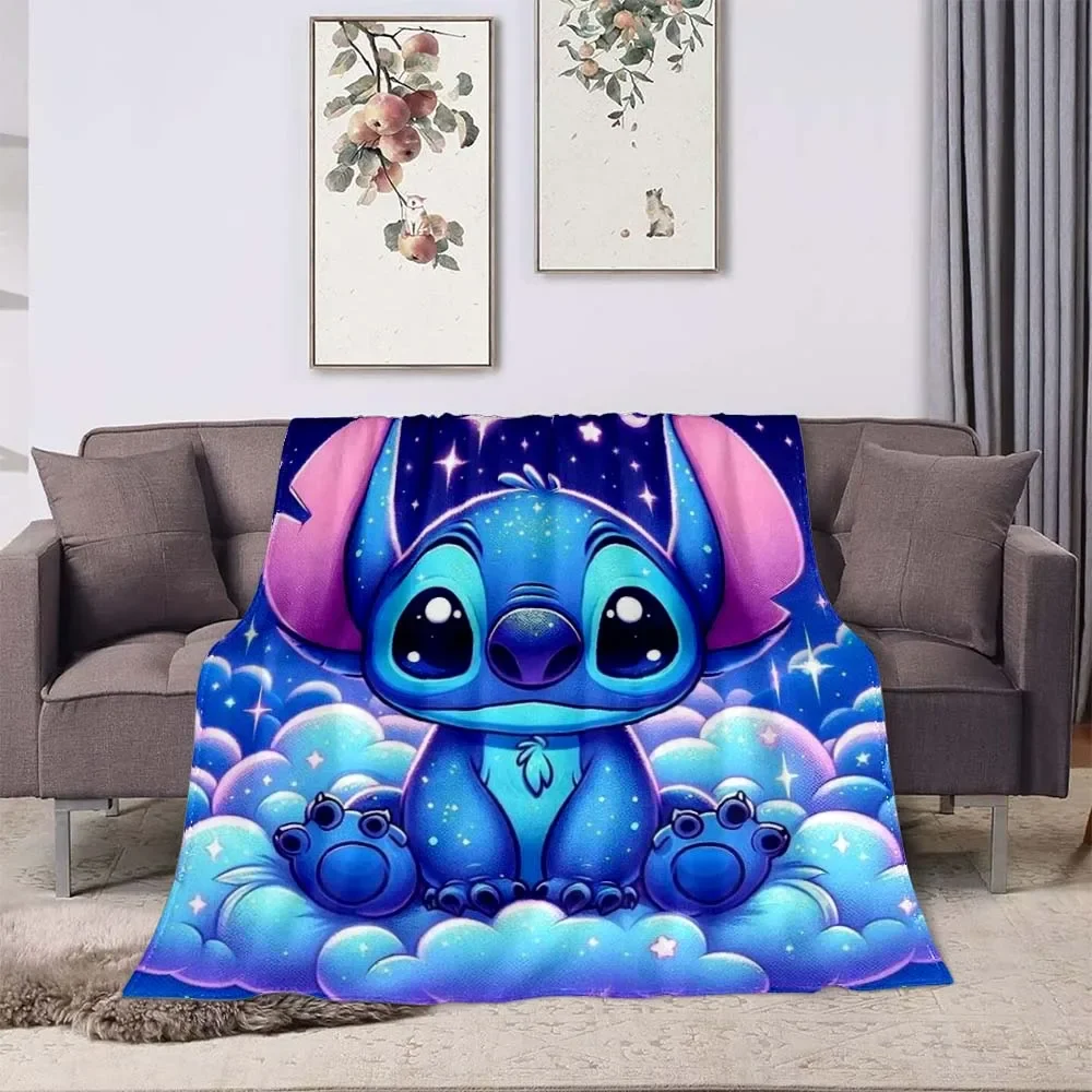 3D Printing Disney Stich Blanket Cute Cartoon Lilo & Strong Soft and Comfortable Children's Lunch Blanket