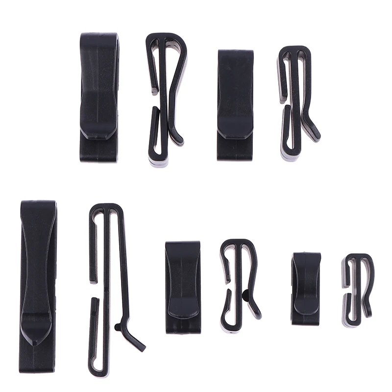 10 Teile/paket Schnell Slip Keeper Schnalle Ende Clip Slider Schwarz Für Camping Wandern Rucksack Anpassung Gurtband 20-51mm