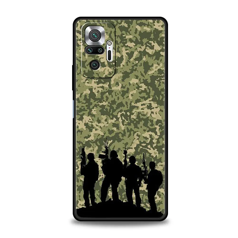 Phone Case For Xiaomi Redmi Note 14 13 12 5G 11 10 Pro Plus 4G 9S 9 14C 13C 12C 10C 9C 9A Cover Camouflage Camo Military Army