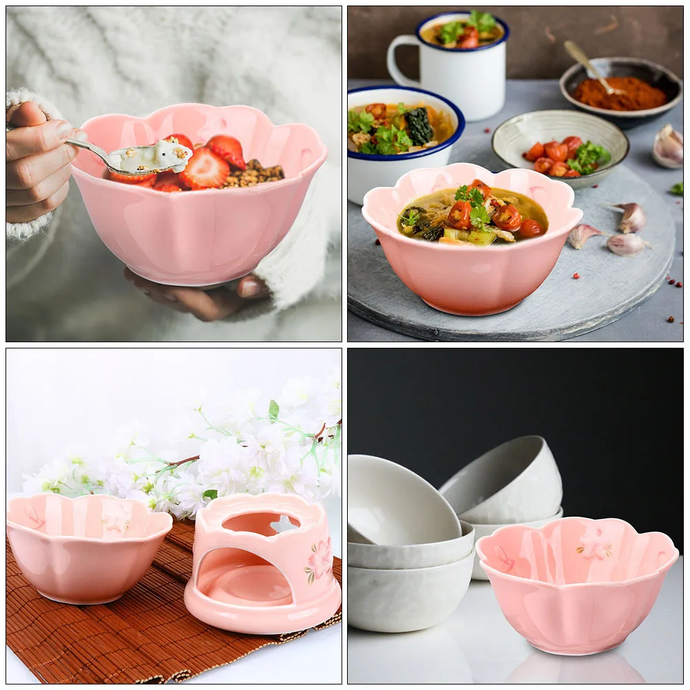 

1Set Ceramic Chocolate Melting Pot Heating Stove Detachable Bowl for Cake Shops Home Candy Cheese Supplies
