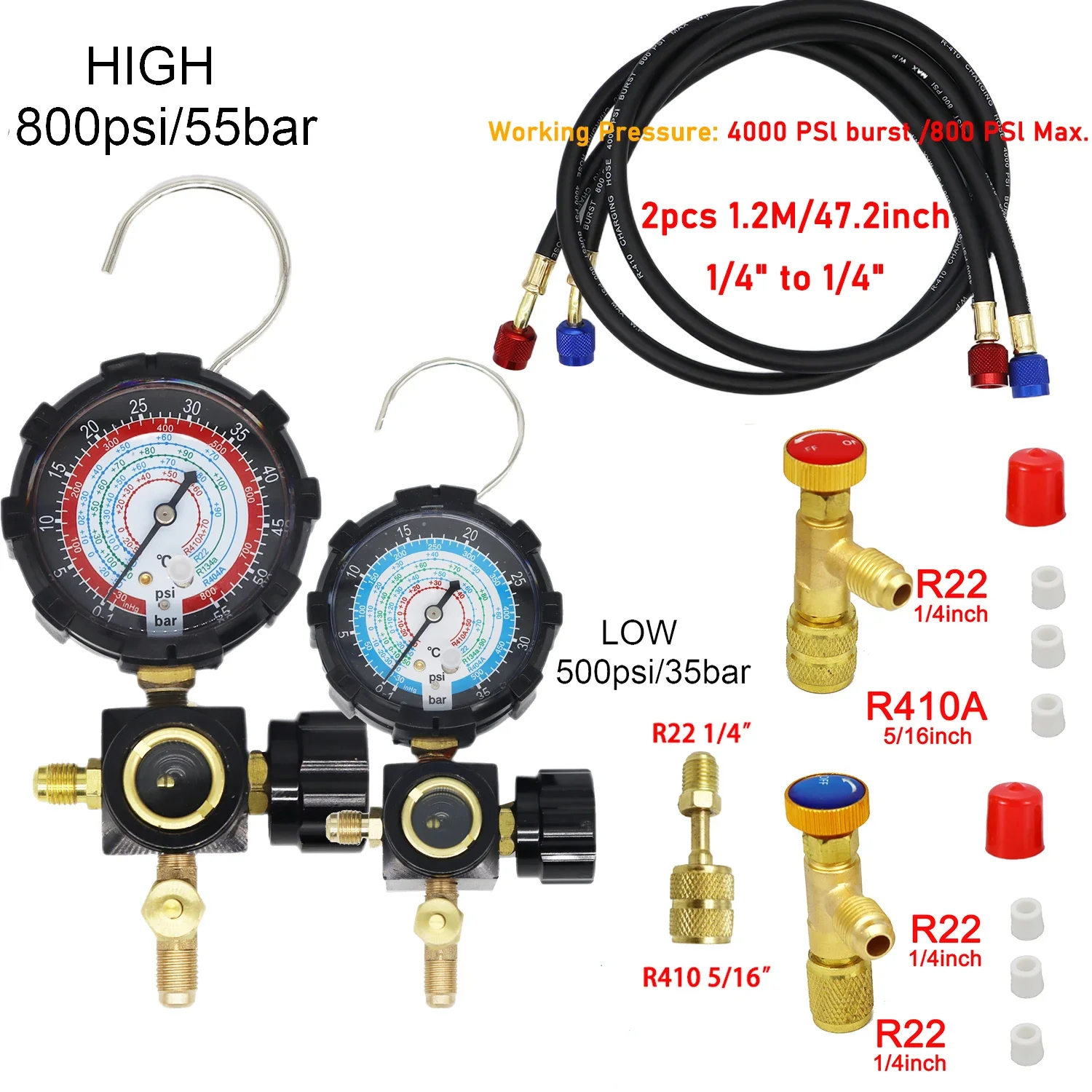 R22/R410a134 air conditioner refrigerant meter household refrigerant pressure gauge refrigerant automobile single meter tool