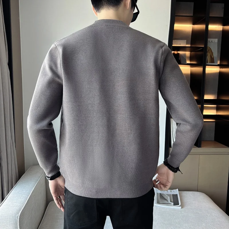 New Spring and Autumn Sweater Jacket Men's High Quality Knitted Cardigan Jacket