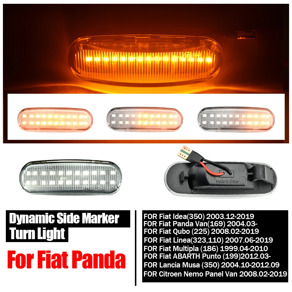 

2 шт. динамический светодиодный указатель поворота боковой габаритный фонарь для Fiat Doblo I Estate (119, 223) 2001.03-2019 повторитель лампы