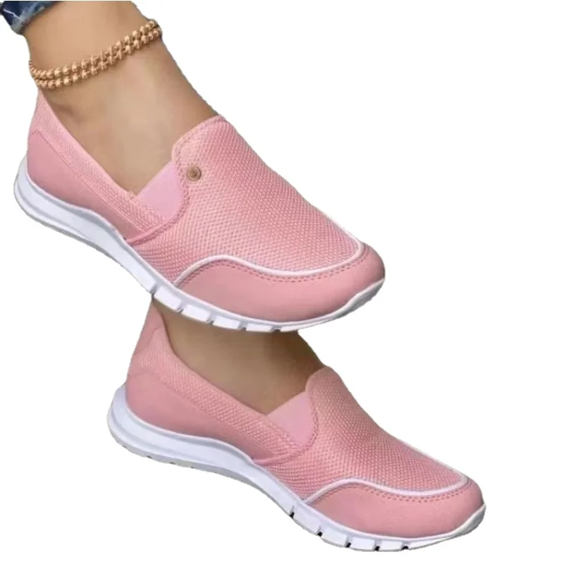 Women\'s Casual Shoes 2024 Spring New Fashion Breathable Flat Shoes Women\'s Flat Heels Light Round Head Shallow Mouth