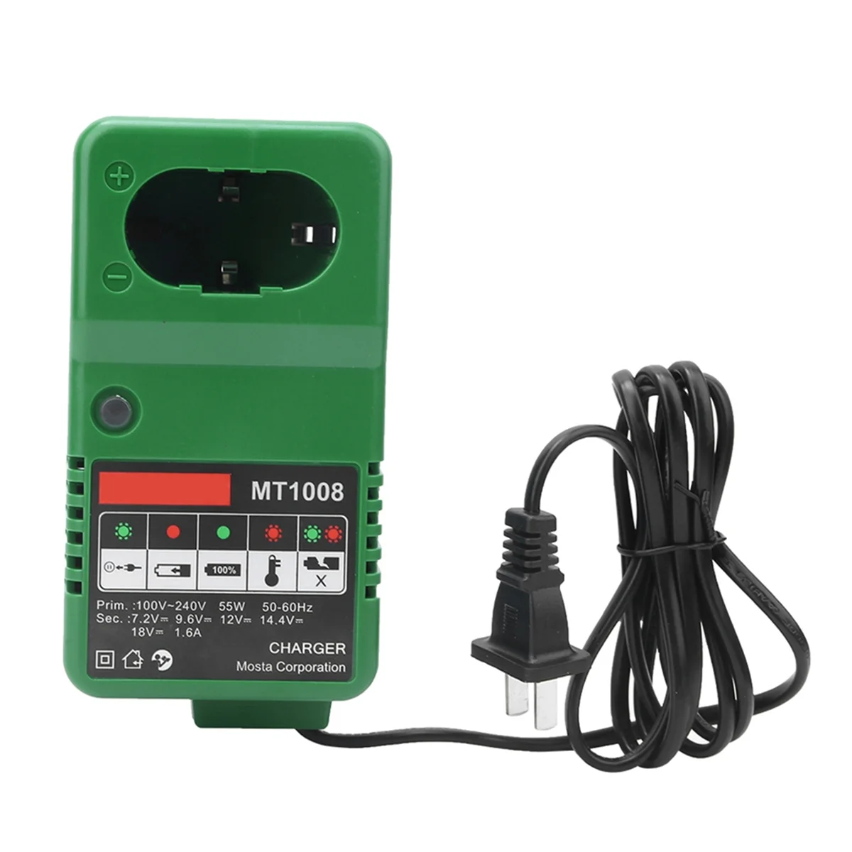 AA25 MT1008 Universal Electric Drill Battery Charger 7.2/9.6/12/14.4/18V 110-240V US Plug