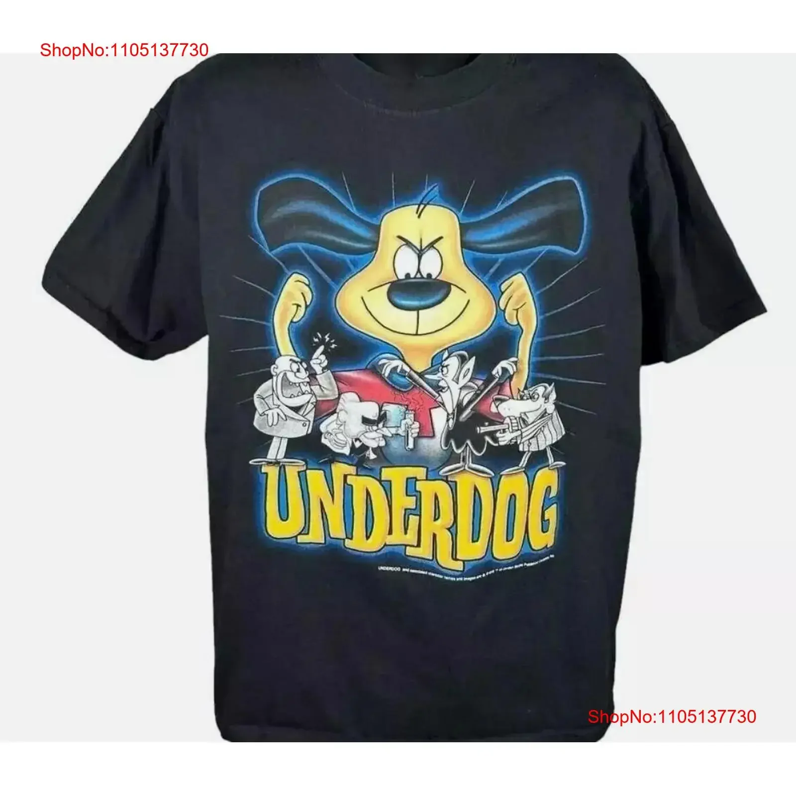 

Винтажная футболка Underdog Show для мужчин и женщин, все размеры S 5X, винтажная стираная уличная одежда, топ для повседневной носки, мода унисекс