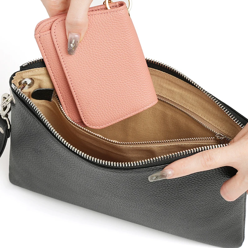 Aangepaste naam koeienhuid luxe telefoontas mode lederen crossbody tas voor vrouw casual zakelijke schoudertas met grote capaciteit