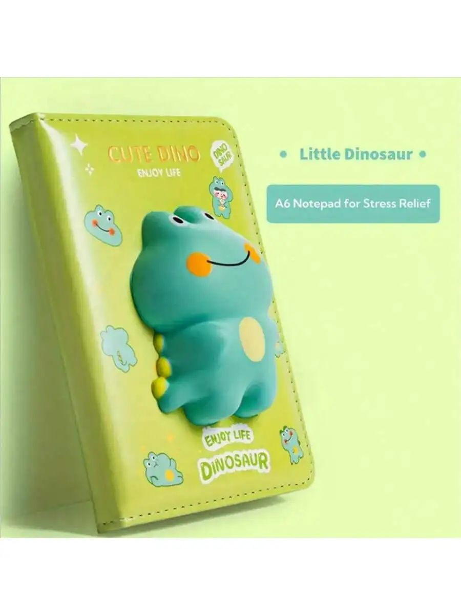 Cool Little dinosaur Diary for Girls and Boys, Cartoon Animal Decompression Notebook Journal Stress Relief Gift