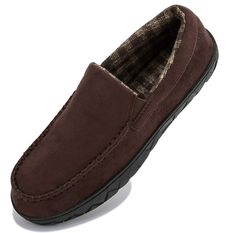 Slippers House Men's Winter Shoes Soft Man Home Slippers Cotton Shoes Fleece Warm Anti-skid Man Slippers High Quality Men Loafer