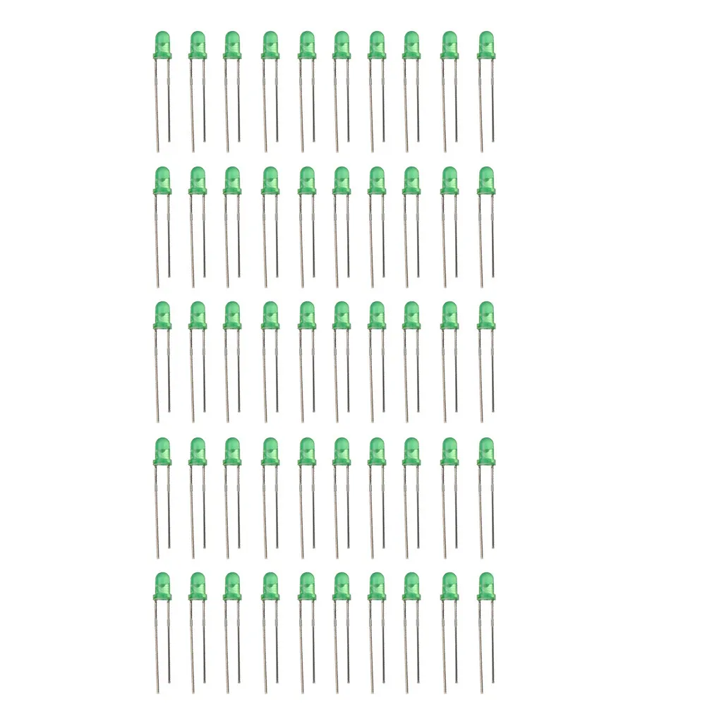120Pcs 3Mm LED Diffused Assorted Color Emitting Diodes White Red Green Blue Yellow Component Kit for Light