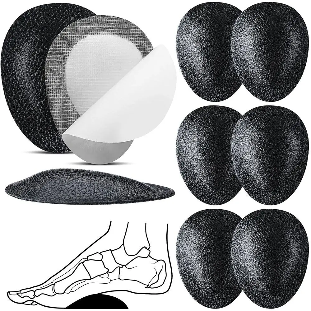 2pcs NEW PU Leather Leather Forefoot Pads Anti-slip Soft Arch Support Pad Shockproof Orthotic Insole Unisex