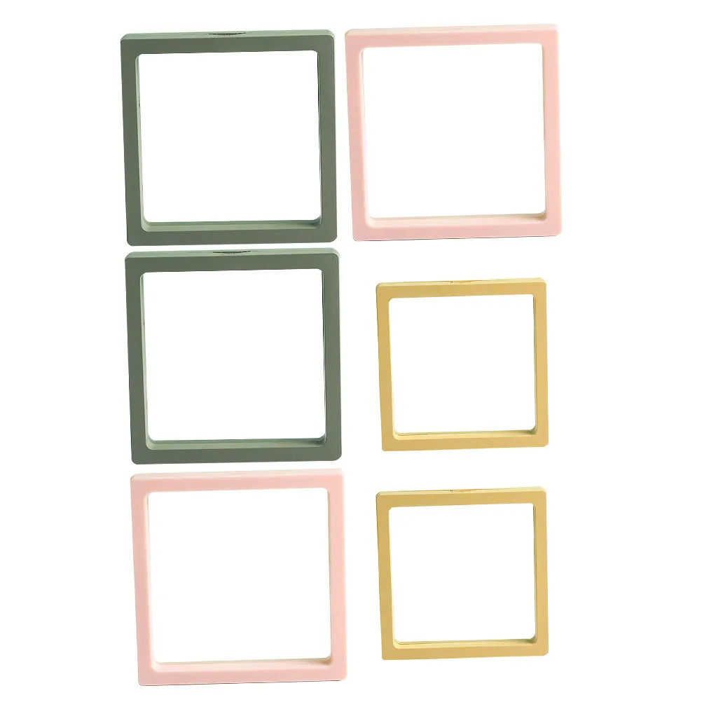 

6Pcs Anti-Oxidation Jewelry Display Stand Transparent Floating Frame Multi-Functional Ring Bracelet Earrings Storage Organizer
