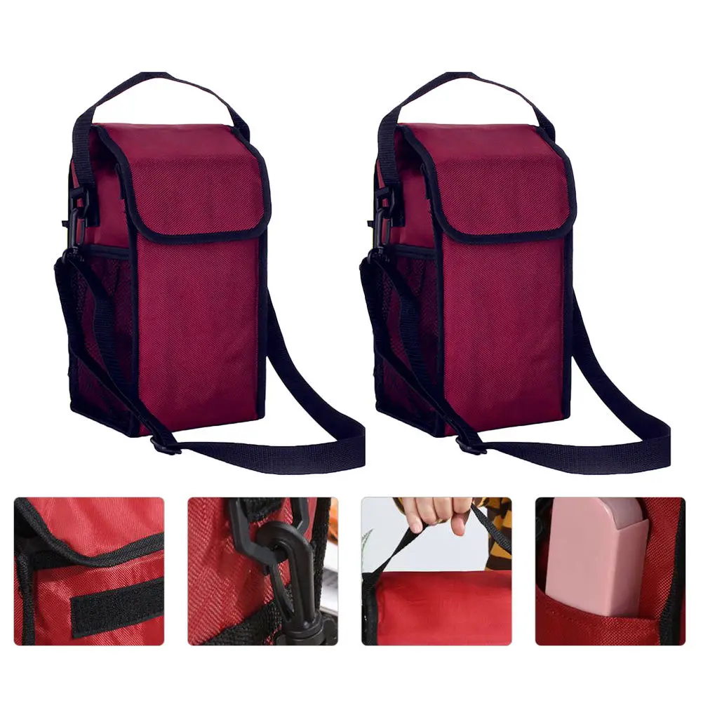 2 قطعة حقيبة نزهة معزولة أكسفورد القماش المحمولة علب الاغذية حفظ الطعام في الهواء الطلق التخييم شواء السفر التنزه التخزين