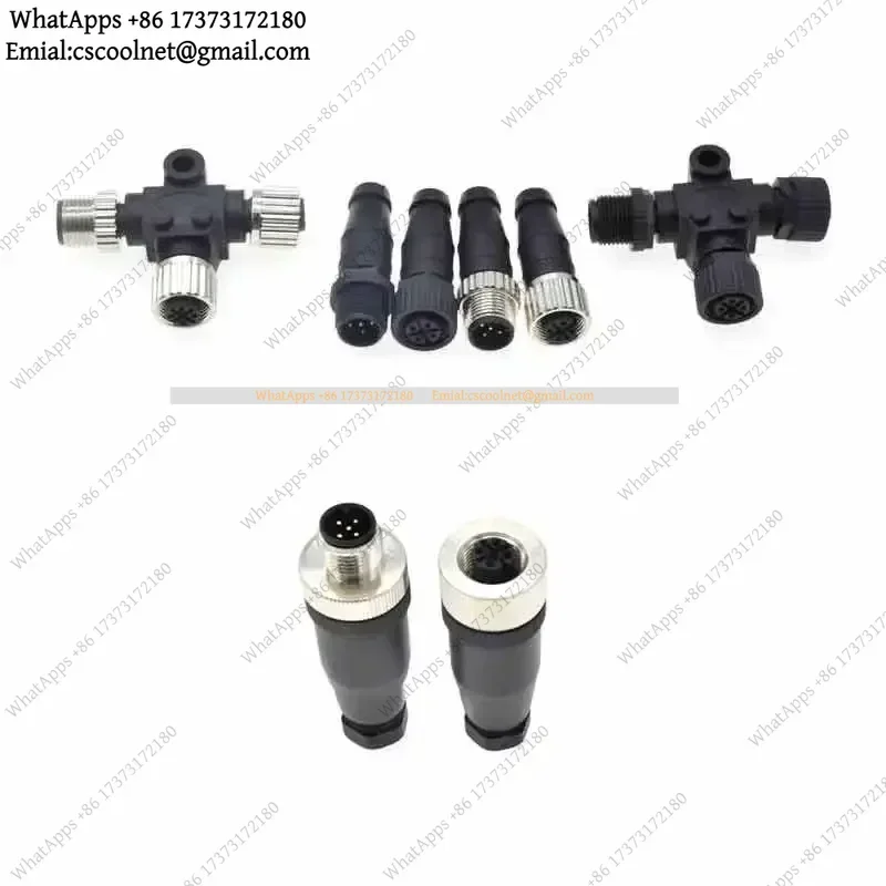 JS01 NMEA2000 M12 5Pin Connector IP67 Waterproof Converter 3 6 Ports 250V T-type 3-way Ship Yacht Power Plug Terminal